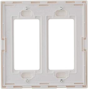 img 1 attached to Leviton 80309-SW 2-Gang Decora Plus Wallplate: Easy Snap-On Mount, Screwless Design, White