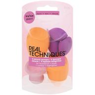 💄 real techniques 6-piece assorted beauty sponges makeup blender set for a flawless complexion logo