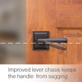 img 1 attached to 🔒 Baldwin 93530-012 Torrey Pines Privacy Lever for Bedroom or Bathroom Door Handle in Venetian Bronze, Prestige Series with a Sleek Modern Design - Ideal for Interior Doors