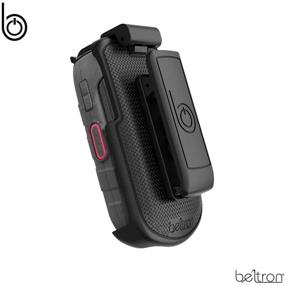 img 4 attached to 📲 BELTRON DuraXV LTE Belt Clip Holster - Heavy Duty Rotating Case for Kyocera DuraXV LTE E4610 (Verizon) & DuraXE E4710 (AT&T) - Secure Fit, Quick Release Latch & Kickstand