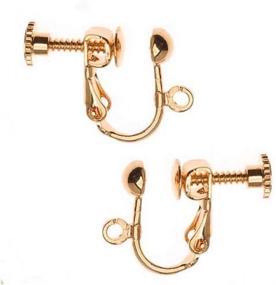 img 1 attached to 🔩 Screw Back Non-Pierced Earring Findings, 22K Gold Plated - Beadaholique