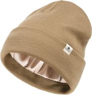 🧣 yanibest women's silk lined knit beanie hat - warm winter hats for women and men логотип