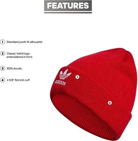 img 3 attached to 🧢 Adidas Originals Kids' Trefoil Beanie: The Perfect Blend of Style and Comfort for Boys and Girls