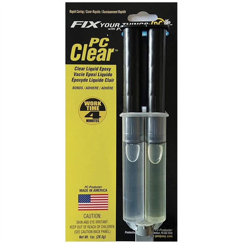 pc products 70147 pc clear adhesive 로고