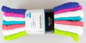 img 3 attached to 🔃 Ultimate Value: MAINSTAYS 18 Pack Assorted Cotton Terry Thin Washcloths Rags (NPWGO)