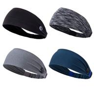 👩 4pcs headbands with buttons: protect ears, non-slip hair bands for doctors, nurses & sports - elasticity, comfort & style! logo