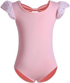 img 3 attached to MOLLDAN Girls' Ballet Leotard with 2QT5027 06 XXL Sleeves – Perfect for Active Wear!