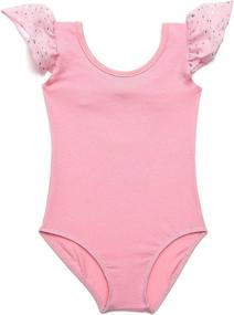 img 2 attached to MOLLDAN Girls' Ballet Leotard with 2QT5027 06 XXL Sleeves – Perfect for Active Wear!