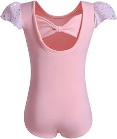 img 4 attached to MOLLDAN Girls' Ballet Leotard with 2QT5027 06 XXL Sleeves – Perfect for Active Wear!