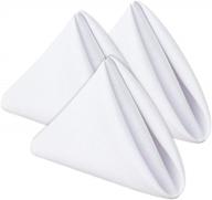 премиальные кухонные салфетки wealuxe, белого цвета, размером 17x17 дюймов, 24 штуки для ресторанов. логотип