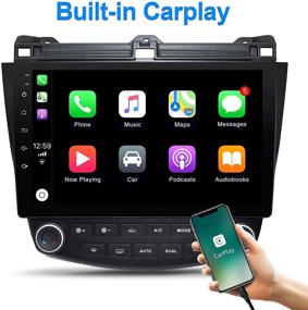 img 3 attached to 🚗 GOKKCL Car Radio with Android 10.1, Carplay, FM/AM, WiFi & Bluetooth for 2003-2007 Honda Accord - 10-inch IPS Capacitive Touch Screen GPS Navigation System with Free Reversing Camera