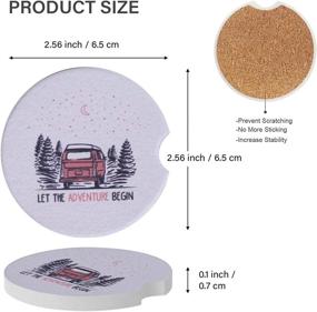 img 2 attached to 🚗 KAR Care Car Coasters for Women