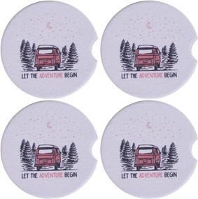 img 4 attached to 🚗 KAR Care Car Coasters for Women