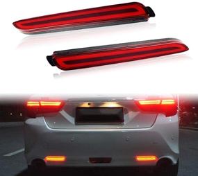 img 4 attached to 🚗 PGONE Красные светодиодные задние рефлекторы фог-тормозные фонари с последовательными сигнальными лампами – Комплект аксессуаров для Toyota Rav4, Camry, Sienna, Matrix, Venza, Avalon, Lexus RC250, RC350, IS-F, GX470, RX300.