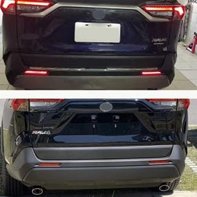 img 1 attached to 🚗 PGONE Красные светодиодные задние рефлекторы фог-тормозные фонари с последовательными сигнальными лампами – Комплект аксессуаров для Toyota Rav4, Camry, Sienna, Matrix, Venza, Avalon, Lexus RC250, RC350, IS-F, GX470, RX300.