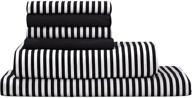 debra valencia king size awning striped sheets - black/white - 6 pc set: perfect blend of style and comfort logo