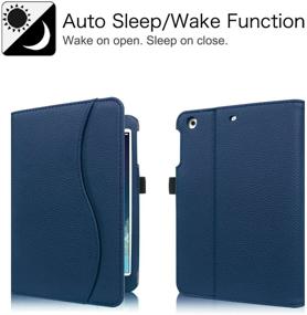 img 3 attached to 📱 Fintie iPad Mini Case [Corner Protection] - [Multi-Angle Viewing] Smart Stand Folio Cover w/ Pocket, Auto Sleep/Wake for Apple iPad Mini 1/2/3, Navy