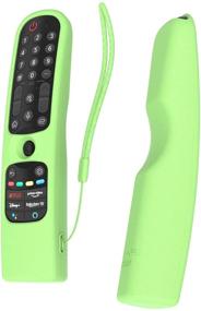 img 4 attached to 📺 SIKAI Silicone Case Cover for LG AN-MR21GA Magic Remote, Shockproof Protective Cover for 2021 LG Smart TV Remote, Standing Design, Skin-Friendly, Washable, Anti-Lost Loop (Glow Green)