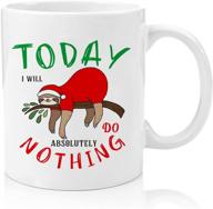 funny sloth coffee mug with holiday winter saying - perfect for hot chocolate, cocoa, christmas movie watching - ideal xmas birthday gift basket - christmas gift mugs logo