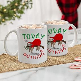 img 2 attached to Funny Sloth Coffee Mug with Holiday Winter Saying - Perfect for Hot Chocolate, Cocoa, Christmas Movie Watching - Ideal Xmas Birthday Gift Basket - Christmas Gift Mugs