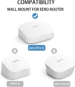 img 3 attached to 🔧 Easy and Drill-Free Wall Mount Solution for eero Pro 6 Tri-Band mesh Wi-Fi 6 - Screwless VHB Holder, Strong Adhesive (1 Pack)