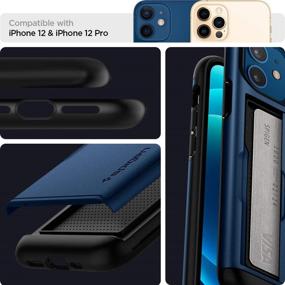 img 2 attached to Spigen Slim Armor CS Designed For IPhone 12 / Designed For IPhone 12 Pro Case (2020) - Navy Blue