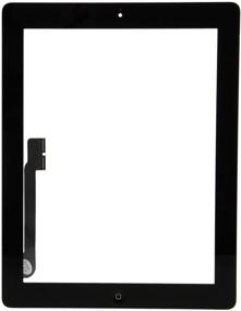 img 2 attached to 📱 Prokit Adhesive Black iPad 3 Digitizer Touch Screen Front Glass Assembly - Complete with Home Button, Camera Holder, Frame Bezel, Preinstalled Adhesive, Cleaning Kit, and Slypry Premium Tool Kit