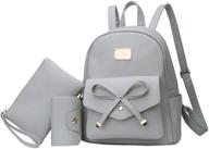 kkxiu bowknot fashion leather backpack women's handbags & wallets for fashion backpacks logo