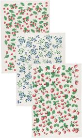 img 3 attached to Now Designs Berry Patch Floursack Kitchen Towels - Set of 3, 3 Count