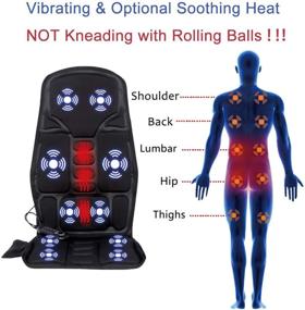 img 2 attached to 🚗 Car Seat Massager, Sotion Vibrating Back Massage Cushion - 10 Vibrations to Alleviate Stress and Fatigue for Back, Shoulders, and Thighs