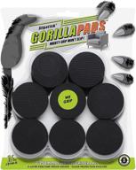 🦍 gorillapads non slip furniture pads/floor grippers (set of 16 grips) 2 inch round black floor protectors for furniture, cb144-16 logo