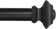 🏷️ штанга для гардин ivilon для обработки оконных штор - квадратный дизайн, диаметр 1 ⅛ дюйма, регулируемая длина от 28 до 48 дюймов, черная отделка. логотип