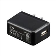 optimized for seo: small and lightweight icv usb wall charger – 5v 2a ac power adapter with us plug for phone, tablet, and other usb powered devices – designed with safety in mind logo