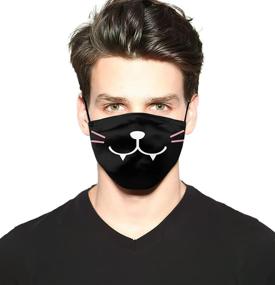 img 1 attached to 🧣 Men's 3-Piece Reusable & Washable Face Mask Balaclavas with Adjustable Ear Loops - Comfortable Fashion Scarves