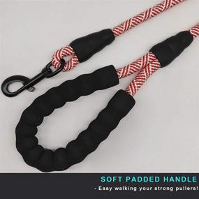 img 3 attached to 🐾 BTINESFUL Basic Dog Leash: 6FT Comfortable Handle Rope Leash for Training, Walking, and Hunting - Ideal for Small, Medium, and Large Dogs (1/4" and 1/2" Round Leash)