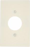 leviton 80504-t midway size 1-gang single receptacle wallplate | light almond, 1.406-inch hole device logo