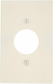 img 1 attached to Leviton 80504-T Midway Size 1-Gang Single Receptacle Wallplate | Light Almond, 1.406-Inch Hole Device