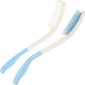 img 3 attached to 🔍 Long Reach, Extended Handle Comb and Brush Set by Home-X