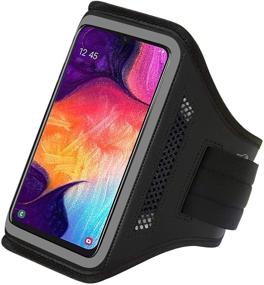 img 2 attached to i2 Gear Black Running Armband Phone Case for Samsung Galaxy A51, A50, A32, A20 & A10 - Exercise Armband with Key Holder and Air Vent - Cell Phone Holder for Working Out