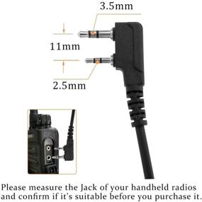 img 1 attached to 🎙️ Waterproof Handheld Speaking Microphone for FRS 2 Way Radio - Remote Shoulder Mic with Long Range Walkie Talkie Capability and PTT - 2 Pin Radio Mic Compatible with Most Two Way Radios