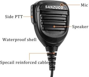 img 3 attached to 🎙️ Waterproof Handheld Speaking Microphone for FRS 2 Way Radio - Remote Shoulder Mic with Long Range Walkie Talkie Capability and PTT - 2 Pin Radio Mic Compatible with Most Two Way Radios