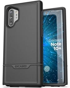 img 3 attached to 📱 Black Full Body Protective Holster Case for Samsung Galaxy Note 10 Plus (2019 Rebel Armor) - Heavy Duty Rugged Belt Clip Cover with Holder