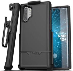 img 4 attached to 📱 Black Full Body Protective Holster Case for Samsung Galaxy Note 10 Plus (2019 Rebel Armor) - Heavy Duty Rugged Belt Clip Cover with Holder