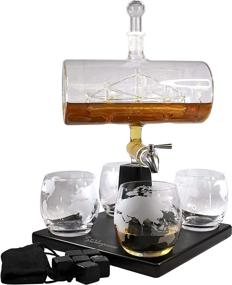 img 4 attached to Exquisite Steklyannoe Whiskey Decanter Glasses for Effortless Pouring