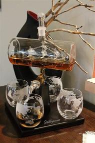 img 1 attached to Exquisite Steklyannoe Whiskey Decanter Glasses for Effortless Pouring