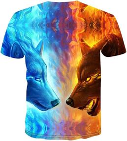 img 1 attached to 🌋 Discover Volcanic Digital Printed Pattern T Shirts for Men's Clothing – Stylish Shirts at Their Best