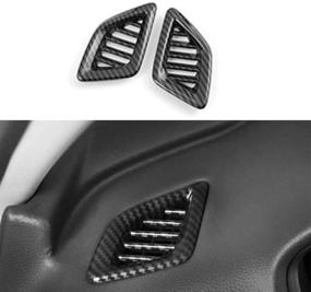 img 1 attached to 🚗 Ramecar Carbon Fiber Print Dashboard Air Vent Air-Conditioner Wind Outlet Cover Frame Trim for Honda Accord 2018-2020