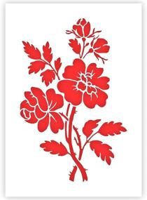 img 4 attached to 🌸 QBIX Flower Stencil - Wildflowers - A5: Reusable Stencil for Painting, Baking, Crafts, Walls, Furniture - Kids-Friendly DIY Stencil