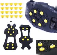 👞 wistar hiking cleats ice grippers: black rubber spike shoes with traction ice cleat and tread grip for snow & ice логотип