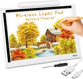 img 3 attached to 🖼️ A4 LED Light Pad: Ultra-Thin Tracing Light Box with Stepless Dimming - Perfect for Artists, Sketching, Animation, and Diamond Painting